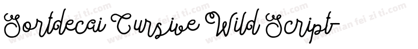 Sortdecai Cursive Wild Script字体转换